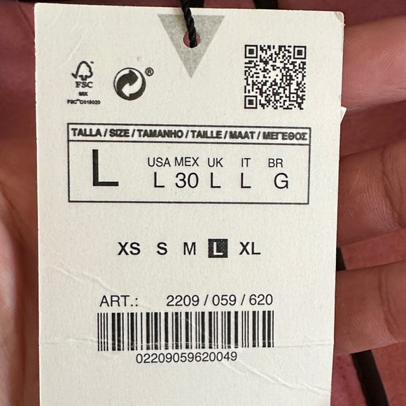 NWT Zara Blush Pink Trench Coat - Picture 6 of 6